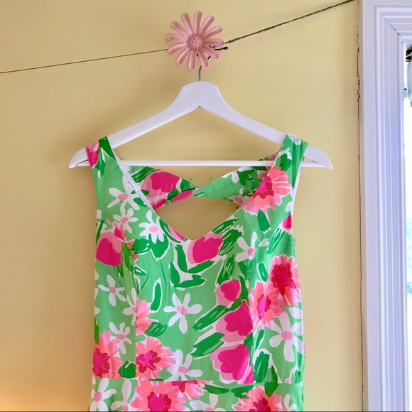 Lily Pulitzer🌷 “Freja” Dress Green and Pink - Picture 6 of 8